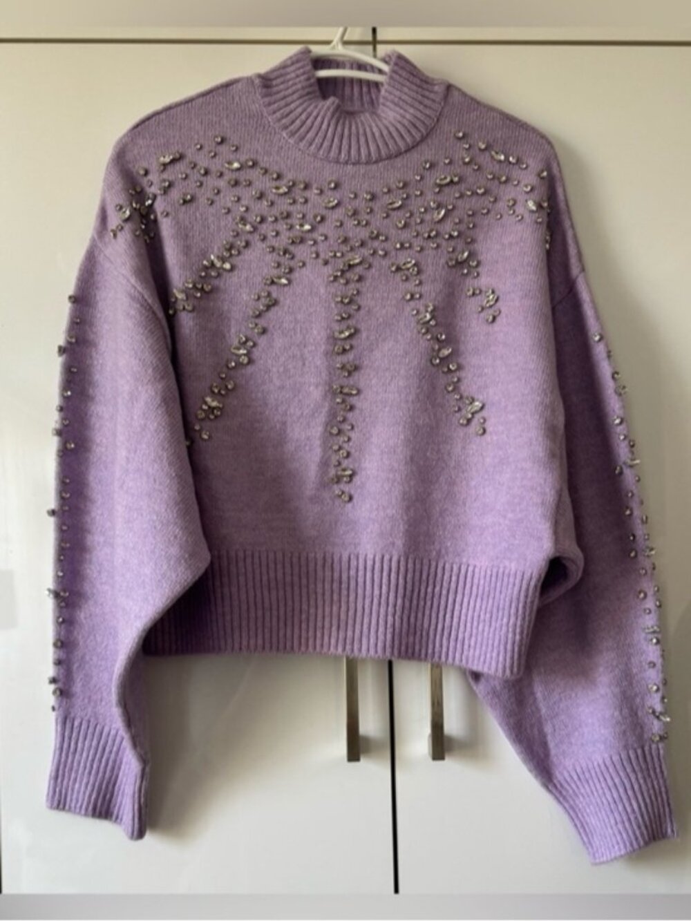 NWT Size L - Anthropologie Pilcro Mock-Neck Embellished Sweater (NWT US$128) - Picture 7 of 16